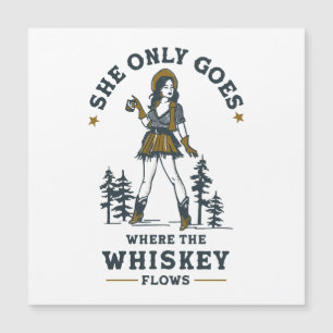 Amante de Whisky Divertida Vaquera Occidental Vint