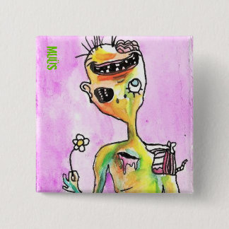 Amante del botón del zombi de las margaritas