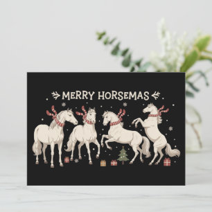 Amante del Caballo de Navidad Granjero Feliz de Ho