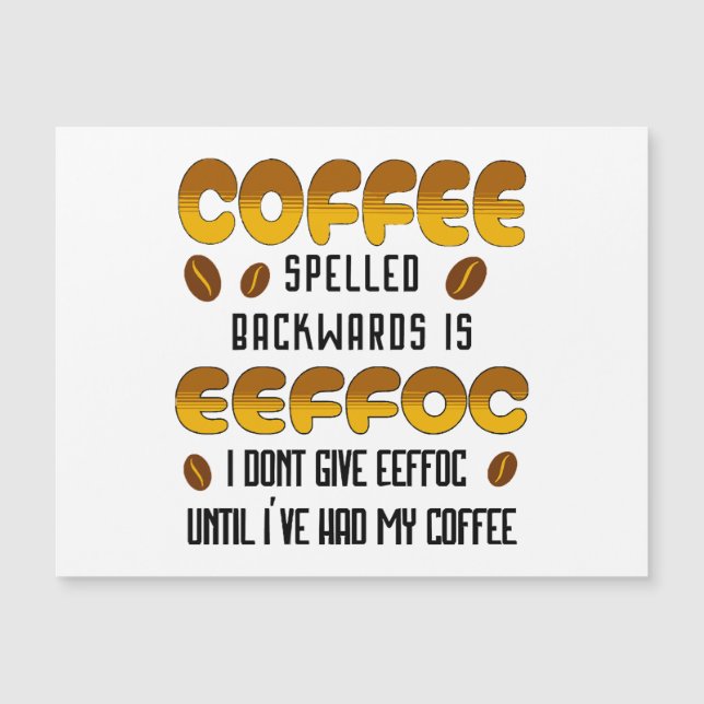 Amante del café con ortografía hacia atrás (Anverso)