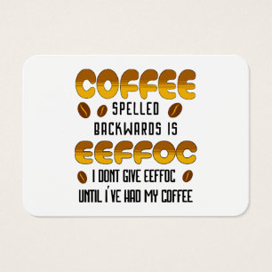 Amante del café con ortografía hacia atrás
