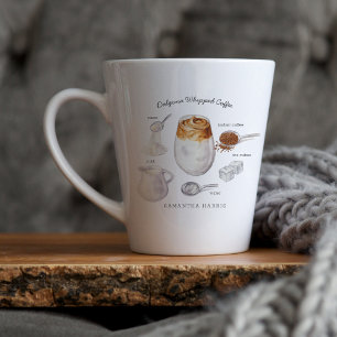 Amante del café Dalgona   Taza de latte con monogr