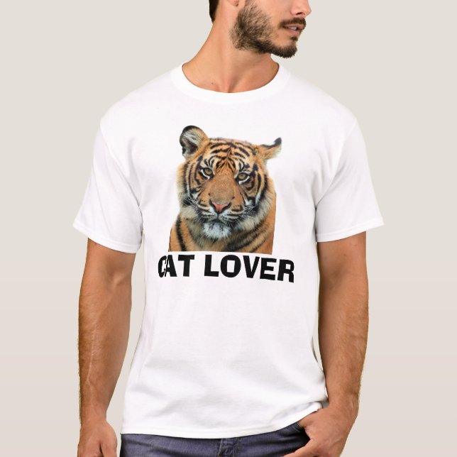 AMANTE del CAT, camisetas del tigre de Bengala (Anverso)