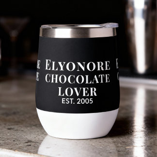 Amante del Chocolate Blanco Escritura Nombre Perso