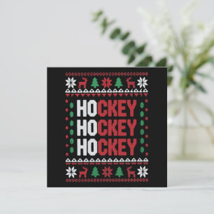 Amante del hockey sobre hielo Santa de Navidad div