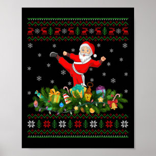 Amante del kickboxing arte marcial Navidad feo Kic