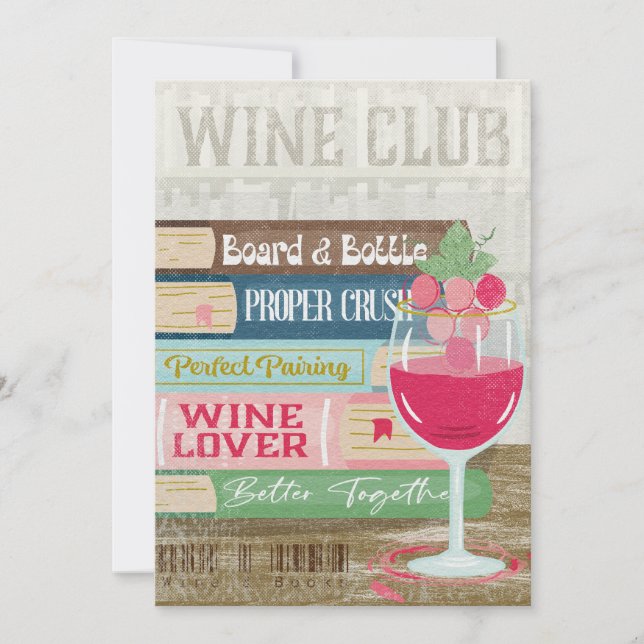 Amante del libro de Wine Glass Stack Wine Club