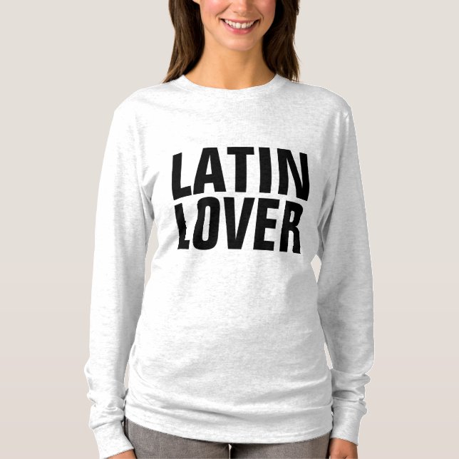 AMANTE LATINO, camisetas LATINA (Anverso)