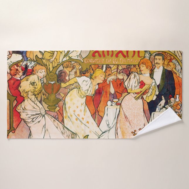 Amantes, Alphonse Mucha (Toalla de baño)
