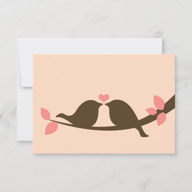 Amantes de amor de chocolate Bodas RSVP (Anverso)