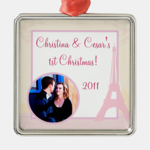 Amantes de encargo personalizados del ornamento en