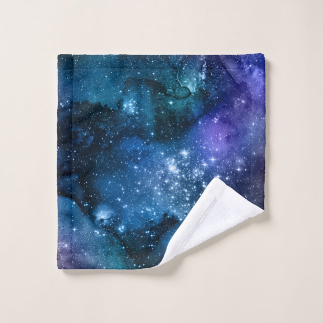 Amantes de Galaxy Starry Space Blue Sky White Spar (Toallita)