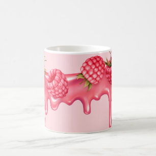 amantes de la frambuesa taza de café barro
