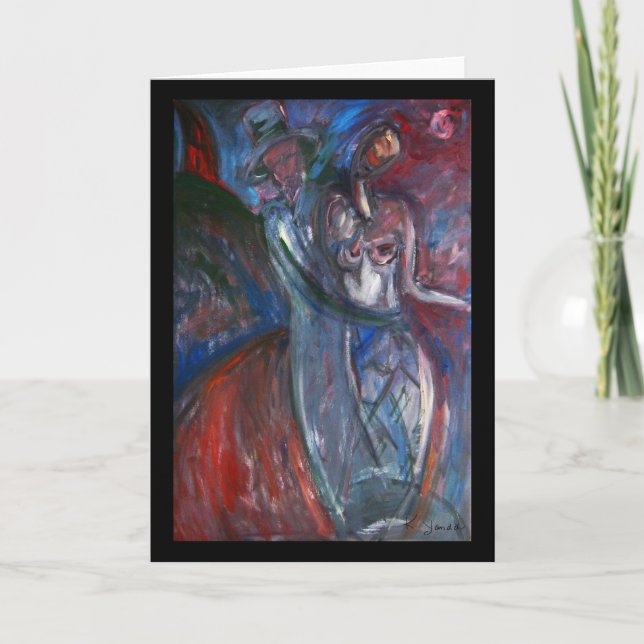 Amantes de la noche - tarjeta de felicitación (Anverso)