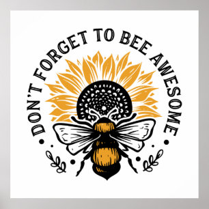 Amantes de las abejas inspiradoras Poster de arte 