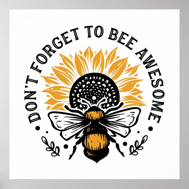 Amantes de las abejas inspiradoras Poster de arte  (Frente)