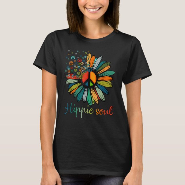 Amantes de las flores de la camiseta Soul Hippie (Anverso)