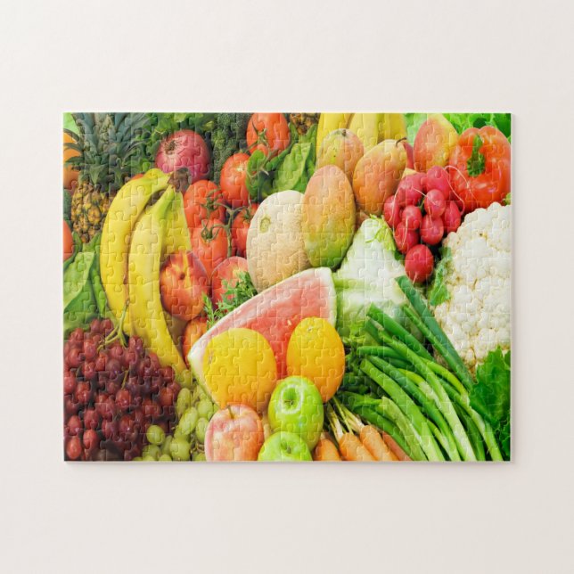 Amantes de las frutas y verduras rompecabezas (Horizontal)