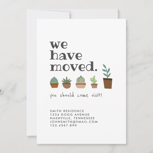 Amantes de las plantas Moviendo Invitación (Anverso)