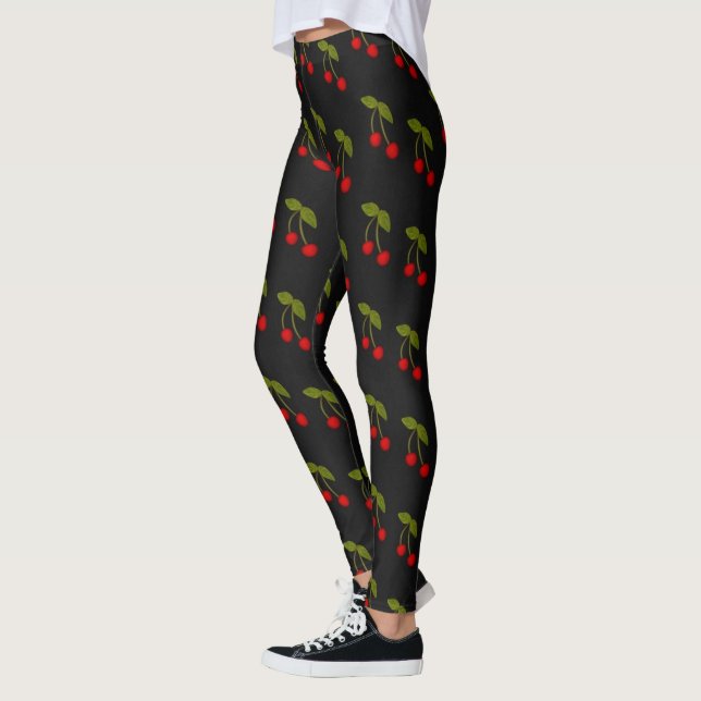 Amantes de los cerezos Leggings (Izquierda)