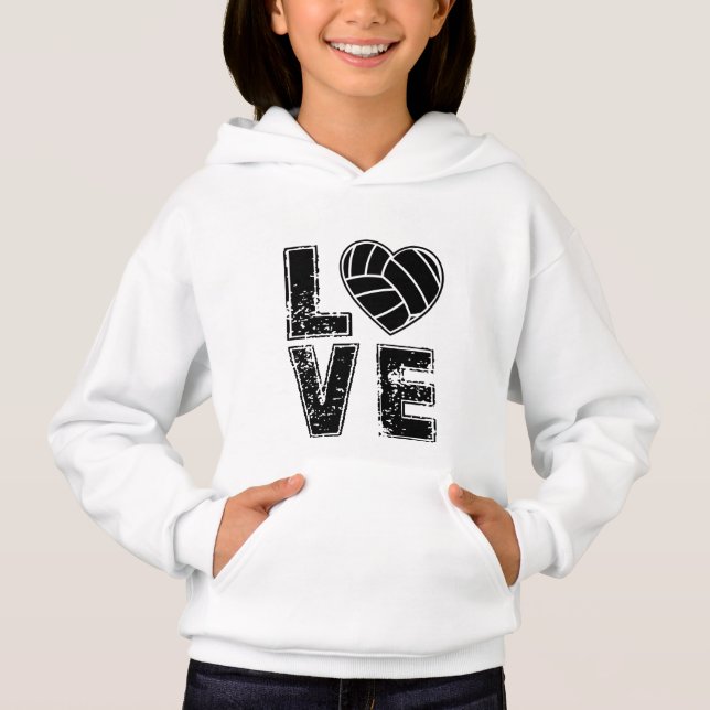 amantes de los deportes de voleibol genial Hoodie (Anverso)