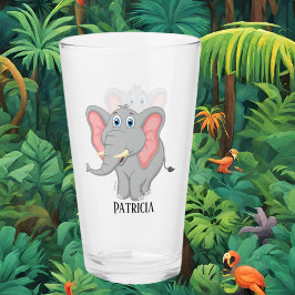 Amantes de los elefantes lindos añaden nombre Glas