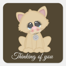 Amantes de los gatos que piensan en ti pegatina