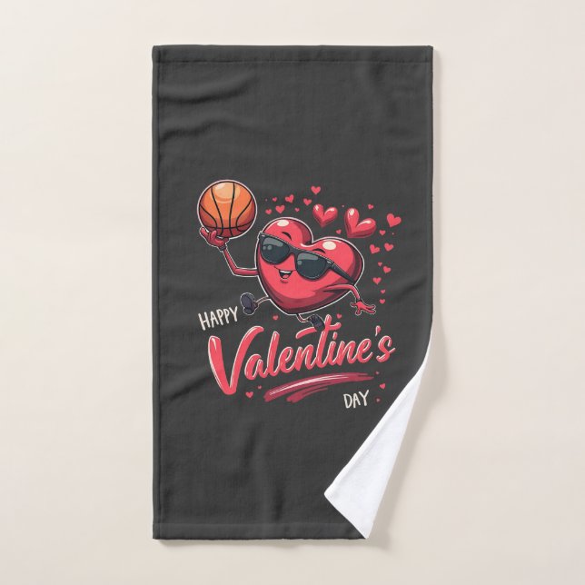 Amantes de los partidos de baloncesto del Día de S (Toalla de mano)