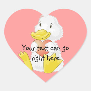 Amantes de los Pegatinas del Corazón de Duckling