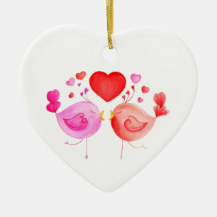 Amantes de San Valentín adornos de arte rosa rojo