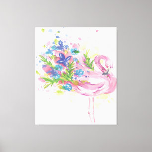 Amantes del arte de la impresión del flamenco rosa