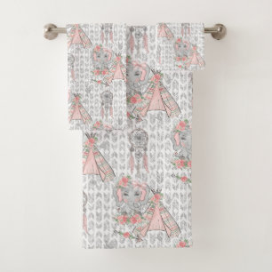 Amantes del elefante de Boho tejados
