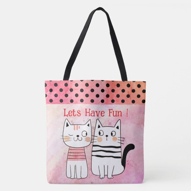 ¡Amantes Del Gato Boho, Divertiémonos! Bolsa (Anverso)