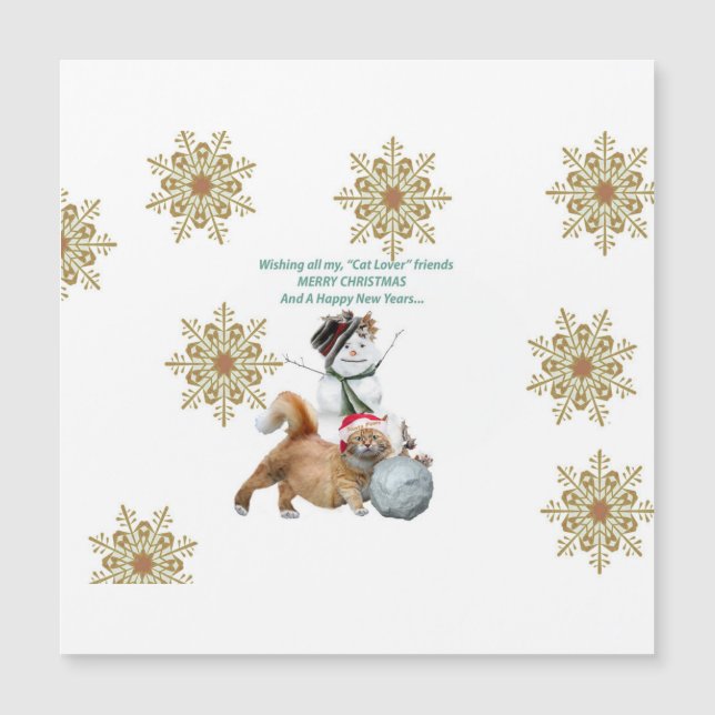 Amantes del gato navideño (Anverso)