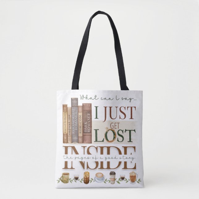 Amantes del Libro Romance de Bookish Leyendo Bolsa (Anverso)