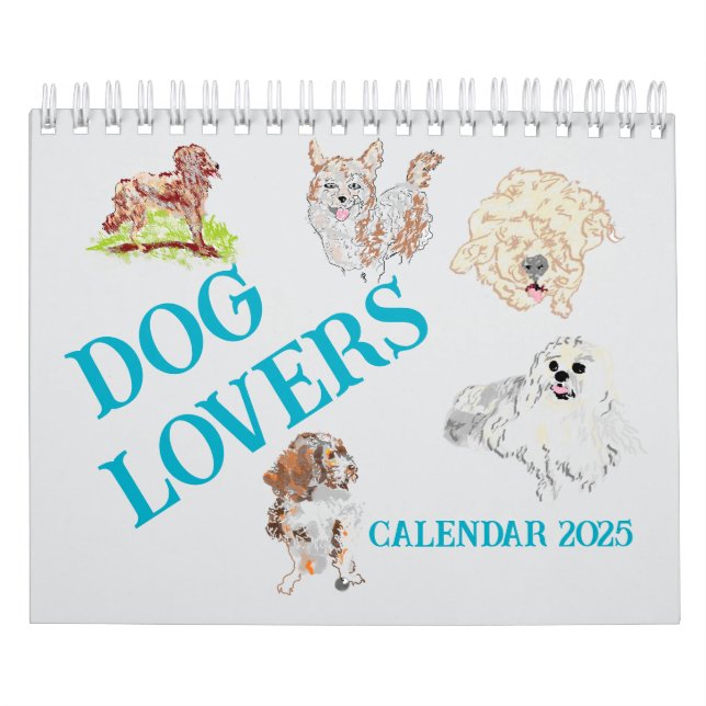 Amantes del perro del calendario 2025 (Tapa)