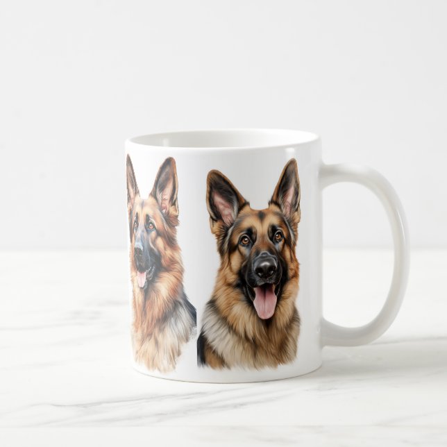 Amantes del Shepard alemán taza de café (Derecha)