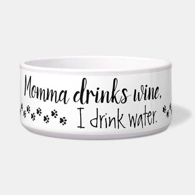 Amantes del vino - cuenco del agua del mascota (Frente)