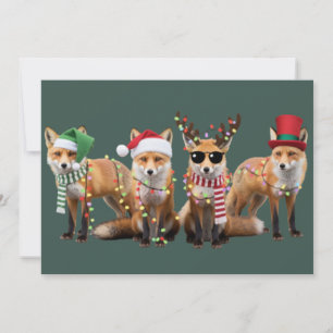 Amantes del zorro de Navidad Familia Animal Fiesta