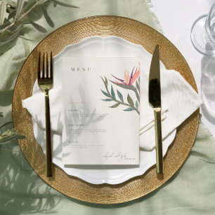 Amantes en el paraíso Menú plano 5x7