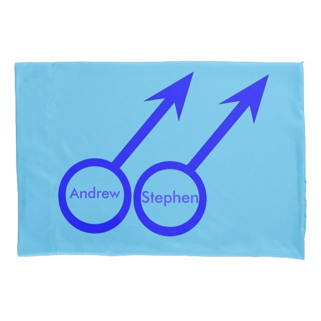 Amantes gay en la funda de almohada personalizada (Anverso)