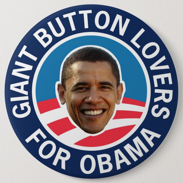 Amantes gigantes del botón para Obama (Anverso)