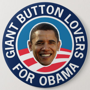 Amantes gigantes del botón para Obama