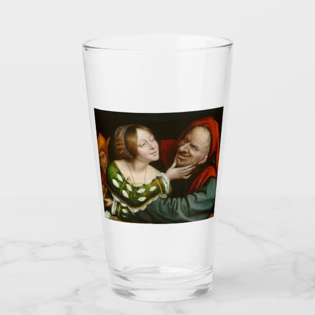 Amantes Ill-Matched (por Quentin Massys) (Anverso)