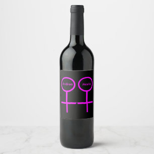 Amantes lesbianos adoran etiquetas de botellas de 