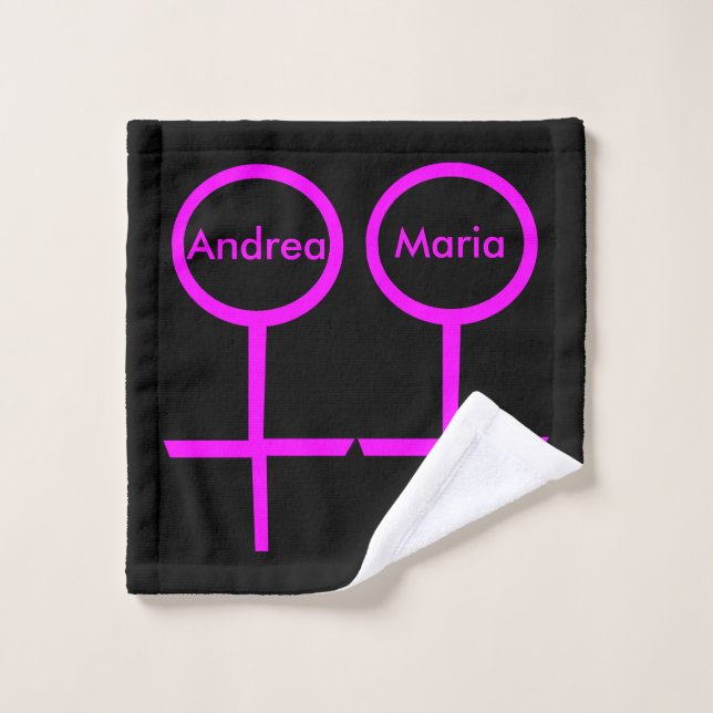 Amantes lesbianos: Ropa de lavado personalizada (Toallita)