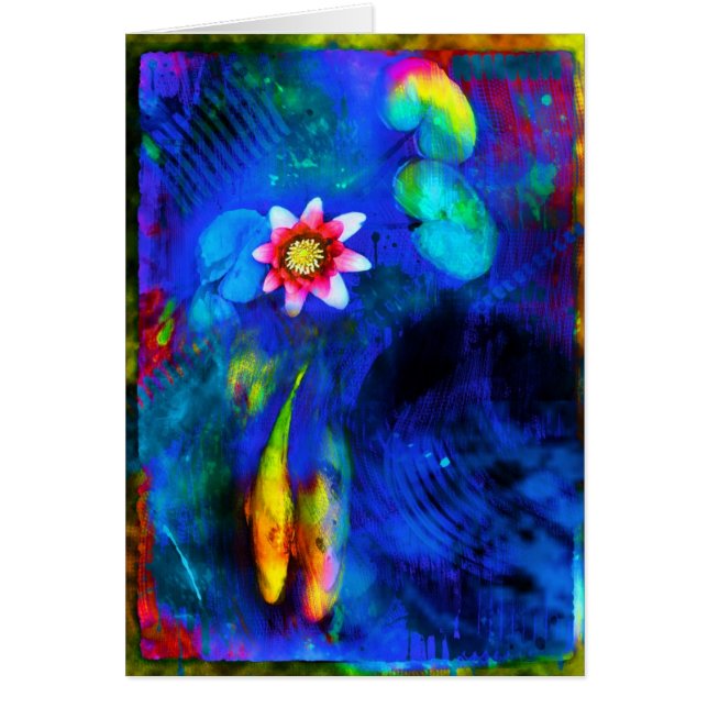 Amantes, tarjeta de Koi, amor, casandose (Frente)