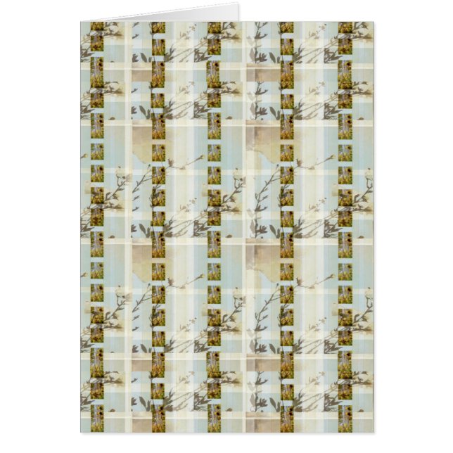 Amapola Floralplaid Giftcard del girasol (Frente)