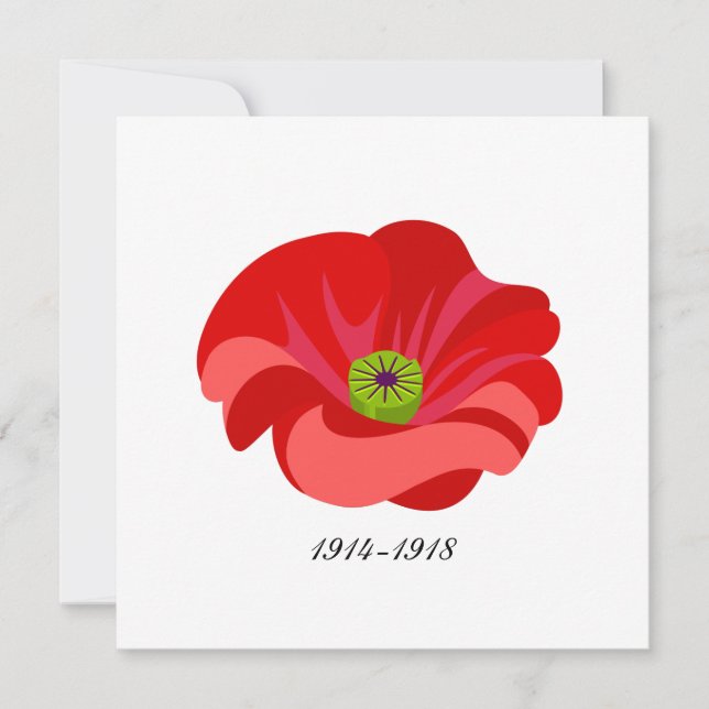 Amapola roja conmemorativa (Anverso)
