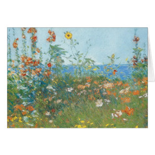 Amapolas de Hassam las ", isla de la tarjeta de